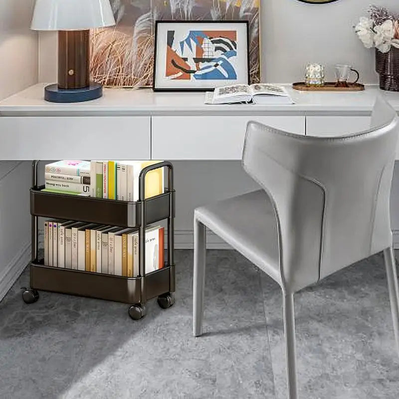 Amtn Club | Chariot de bibliothèque mobile Rollit avec roues – étagère de rangement livres et organisation bureau compact