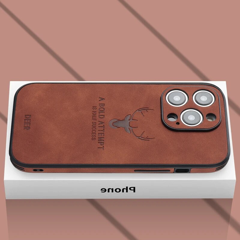 Amtn Club | Coque iPhone Luxe en Cuir de Cerf – Veltro