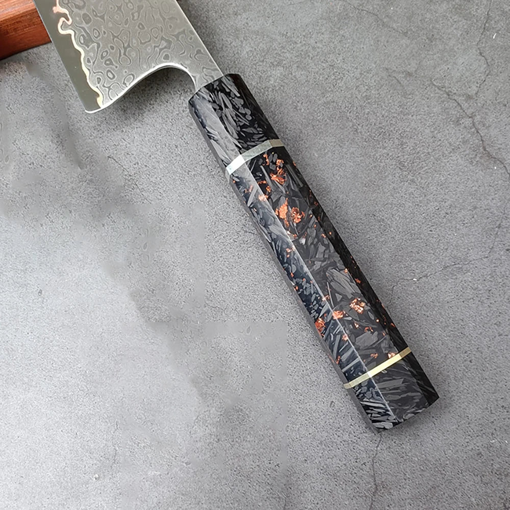Amtn Club | Homura Kiritsuke – Couteau Japonais Premium Polyvalent en Acier Damassé VG-10 pour Découpe de Précision Professionnelle