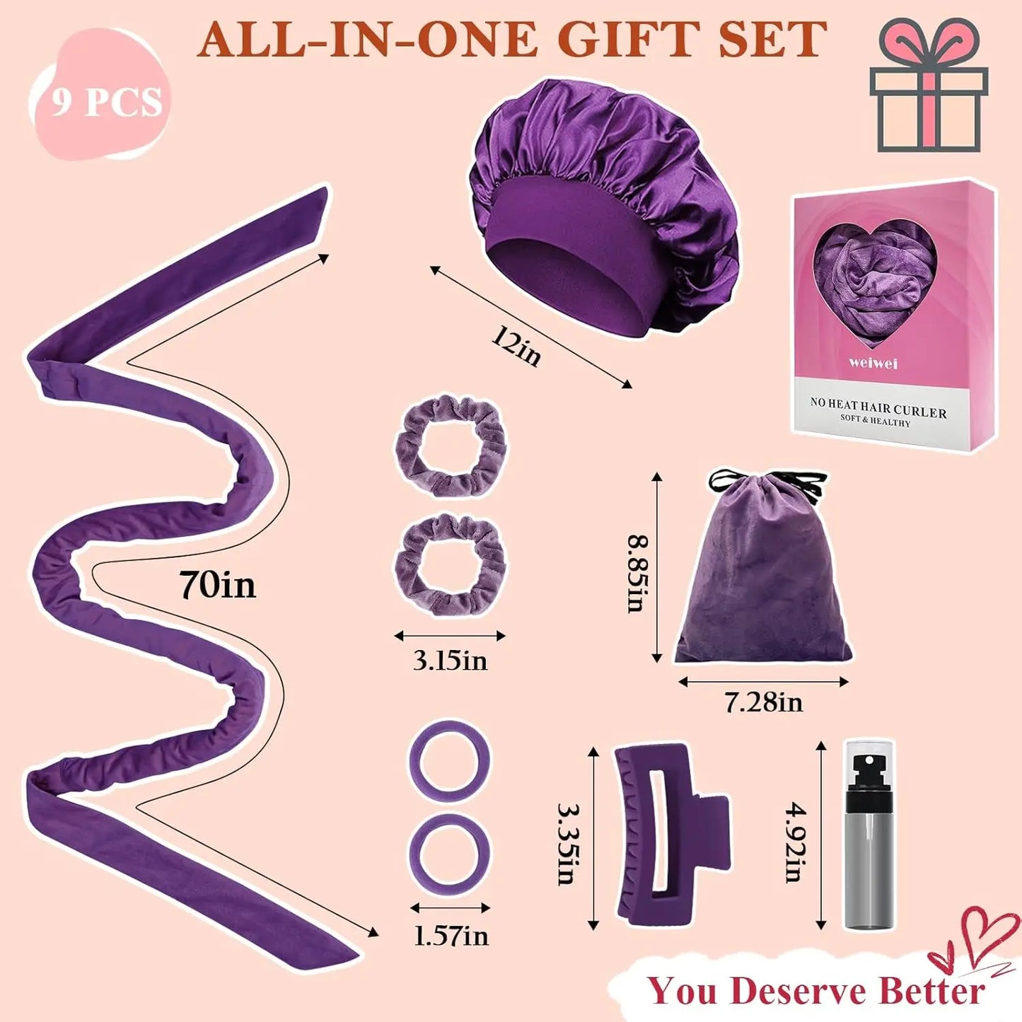 Amtn Club | Bandeau Boucles Sans Chaleur Kit 9 Pièces – Boucles Naturelles