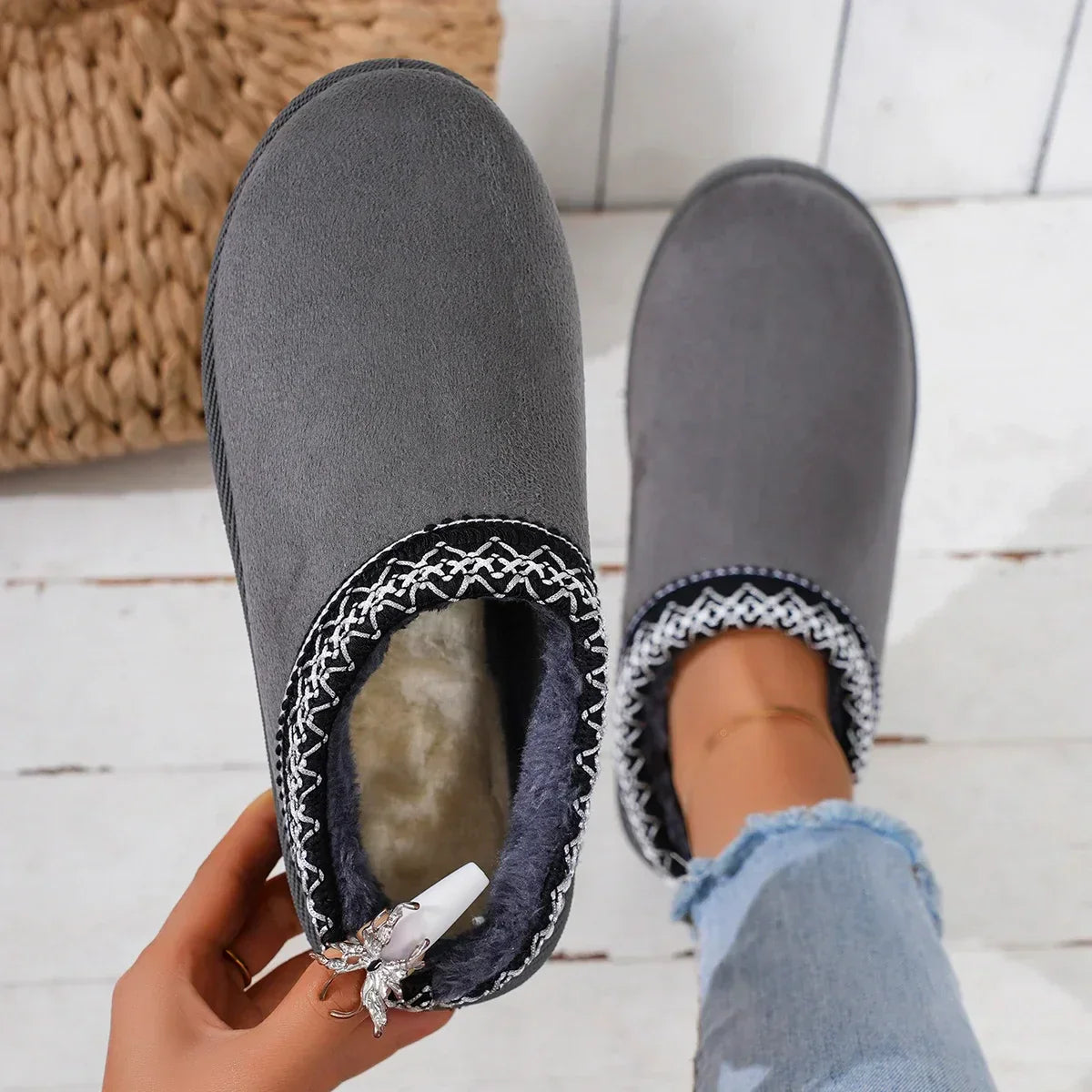 Amtn Club | Bottes d’Hiver Femme Ultra-Chaudes en Cachemire Luxe