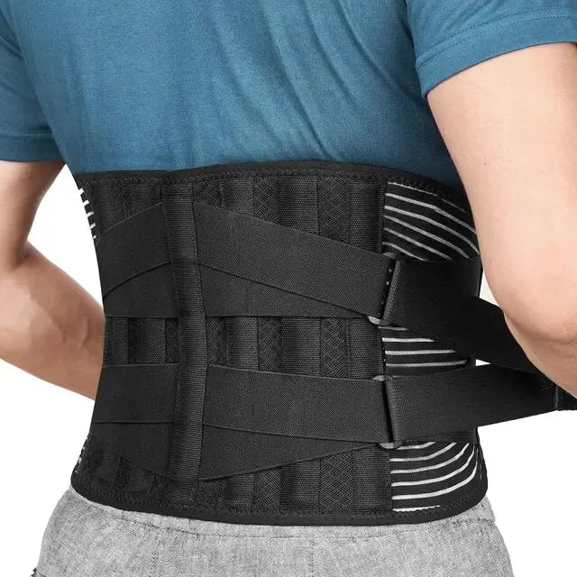 Amtn Club | Ceinture de soutien dorsal OrthoFlexa – soutien lombaire 360° avec aluminium à mémoire et ressorts en acier – respirante et invisible sous les vêtements