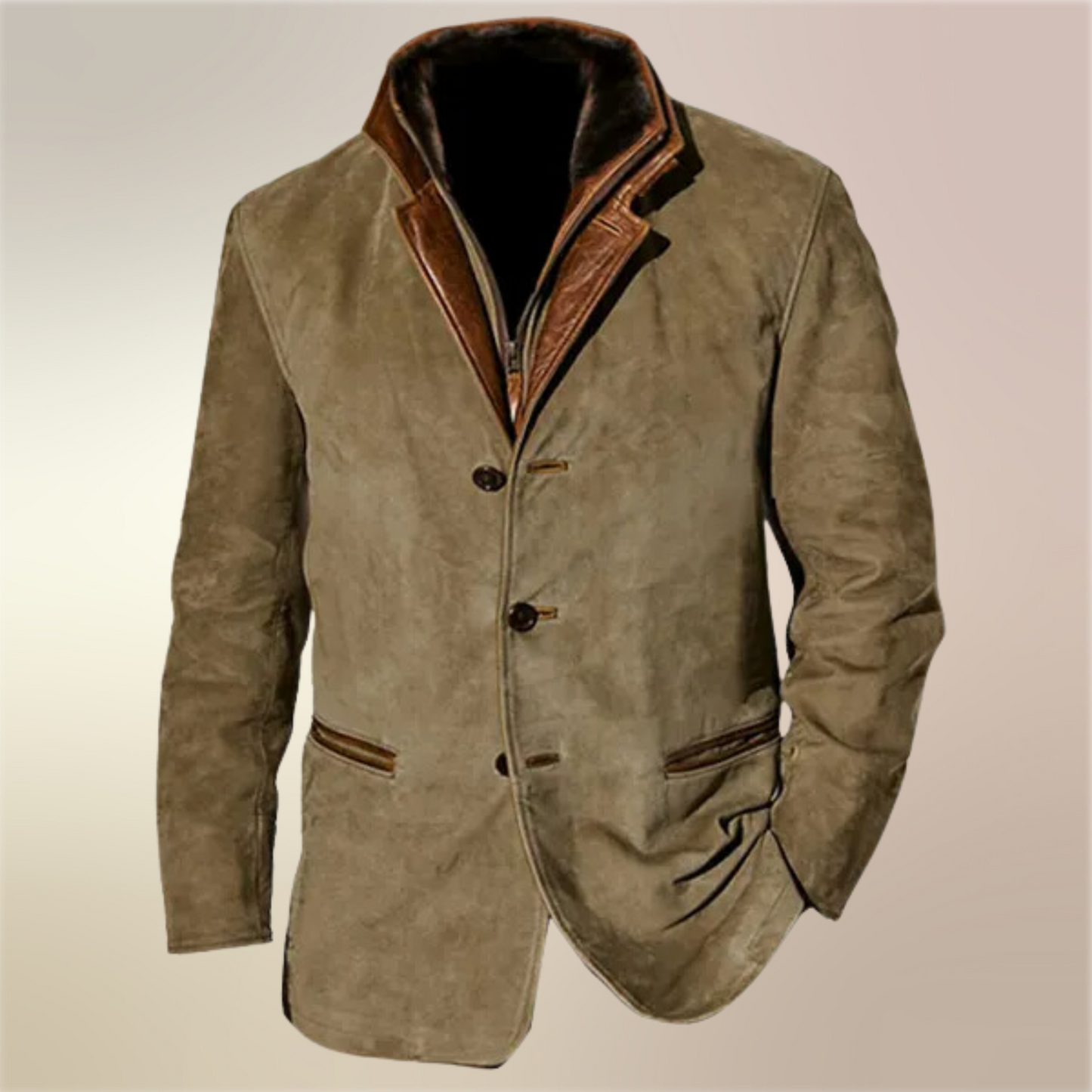 Amtn Club | Veste Homme Vintage en Suède avec Doublure – Noam