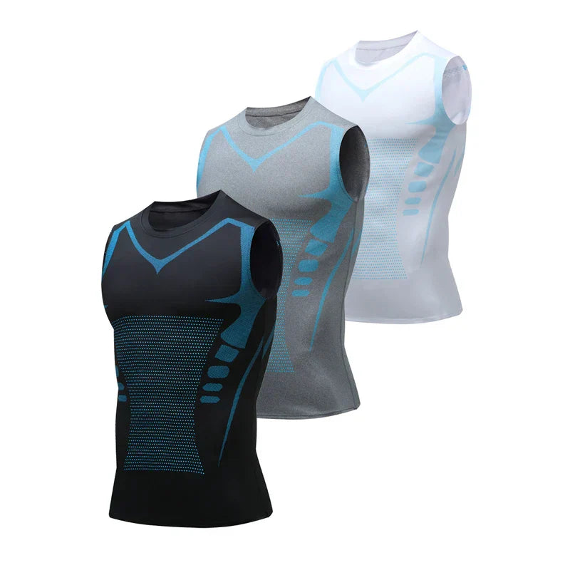 Amtn Club | VitaBoost Débardeur Gainant Correcteur de Posture Homme – Compression Sculptante & Maintien du Dos