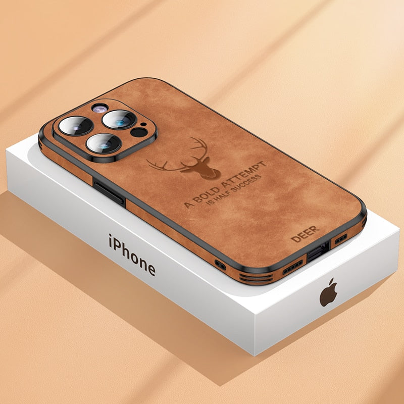 Amtn Club | Coque iPhone Luxe en Cuir de Cerf – Veltro
