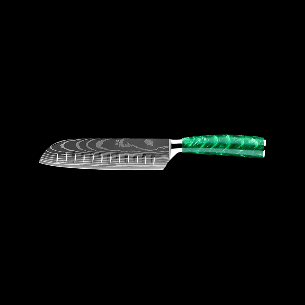Amtn Club | Mori Santoku – Couteau de Chef Japonais Premium en Acier Inoxydable Haute Performance pour une Découpe Précise