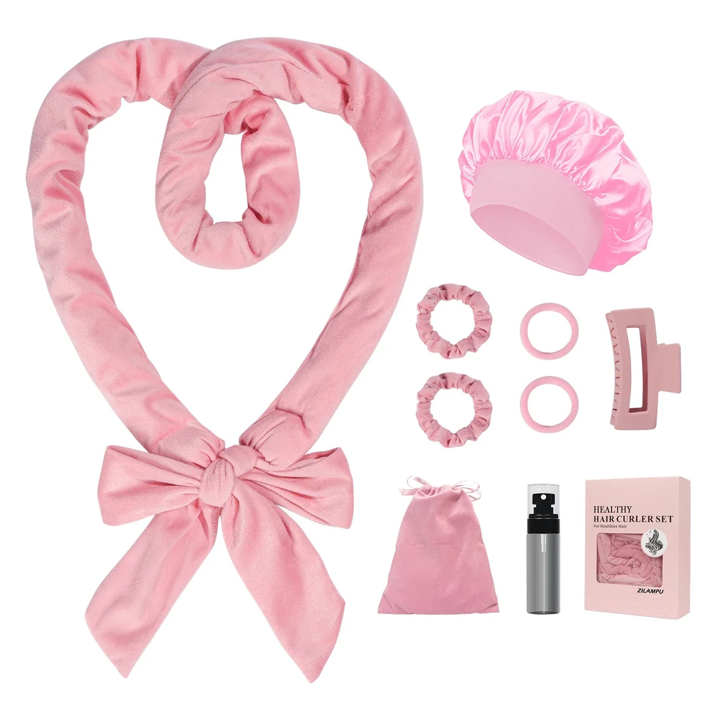 Amtn Club | Bandeau Boucleur Sans Chaleur Kit 9 Pièces – Effet Boucles Naturelles
