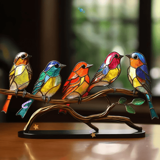 Amtn Club | Décoration Oiseaux Vitrail Coloré – VivaBirds
