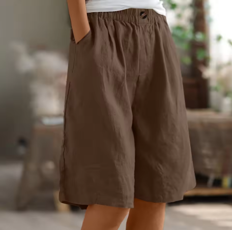 Amtn Club | Renee Short Confort Femme – Short Taille Haute Décontracté Léger et Respirant pour Été Confort Quotidien