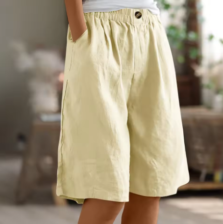 Amtn Club | Renee Short Confort Femme – Short Taille Haute Décontracté Léger et Respirant pour Été Confort Quotidien