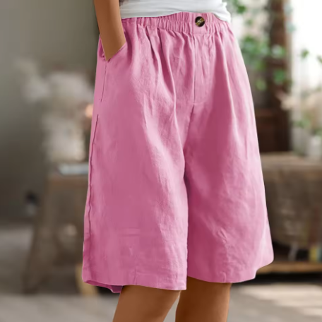 Amtn Club | Renee Short Confort Femme – Short Taille Haute Décontracté Léger et Respirant pour Été Confort Quotidien