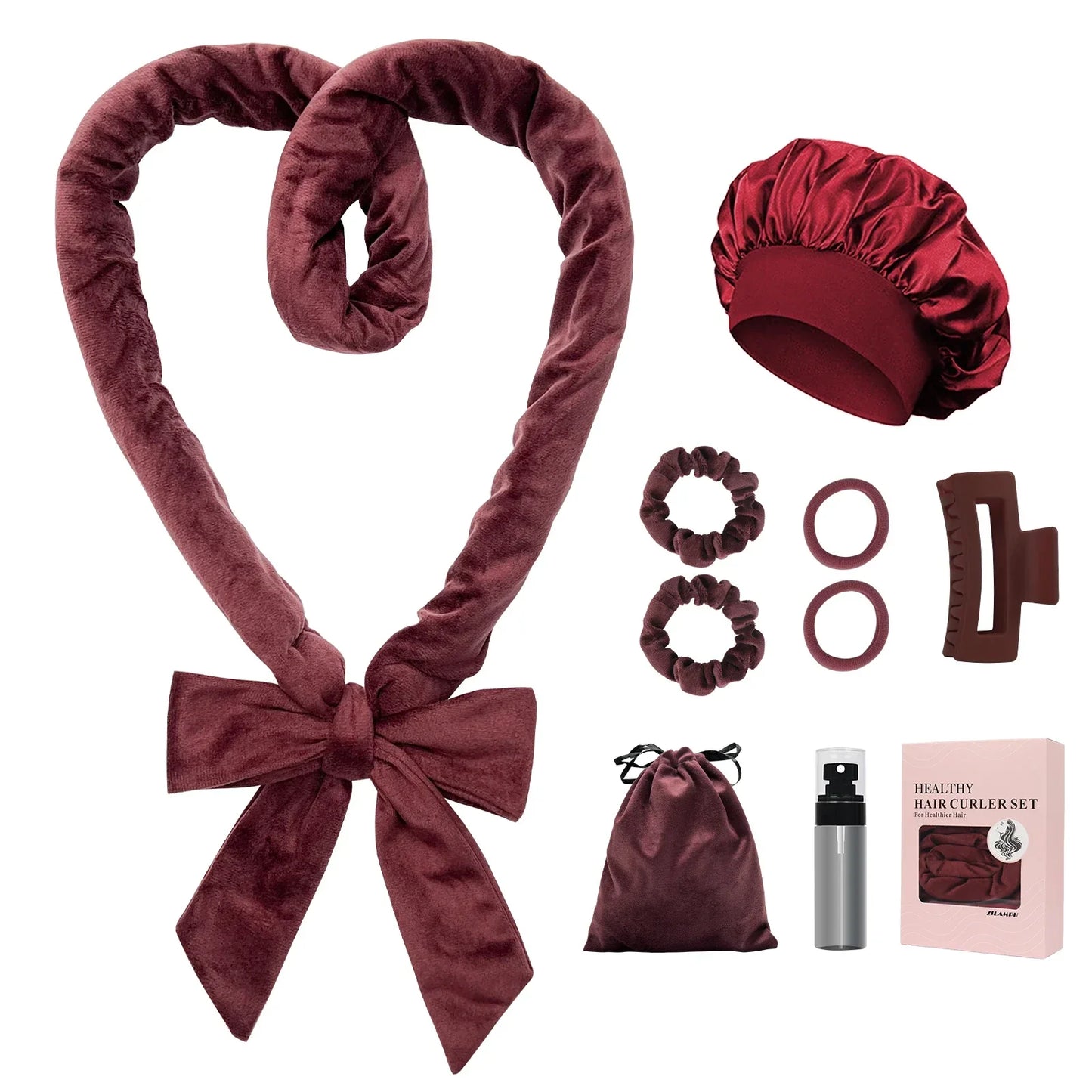 Amtn Club | Bandeau Boucleur Sans Chaleur Kit 9 Pièces – Boucles Douces
