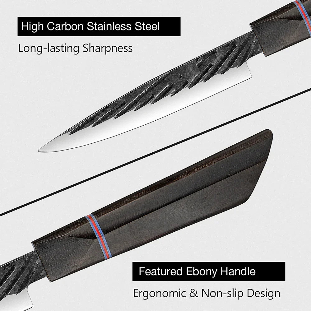 Amtn Club | Kurogane Petty Knife – Couteau d’Office Japonais Premium en Acier Haute Précision pour Découpe Fine et Contrôlée