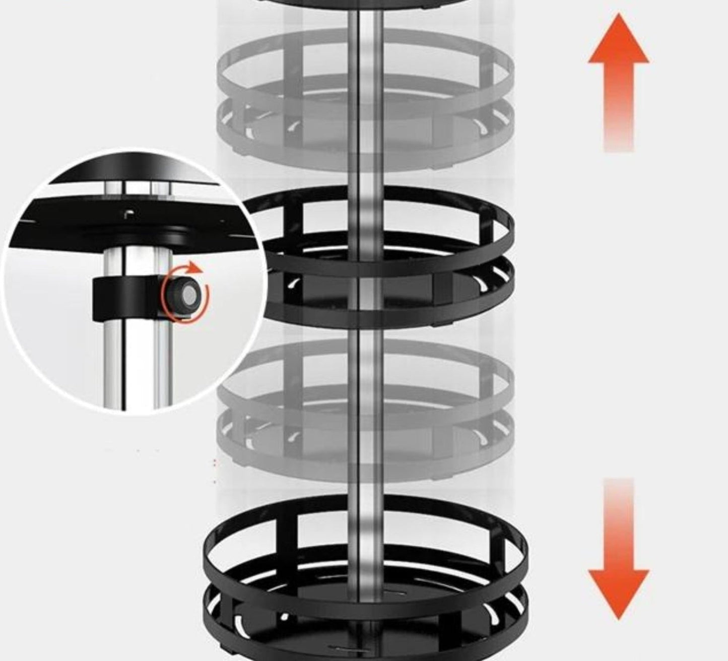 Amtn Club | Étagère de Rangement Rotative 360° – TwistRack