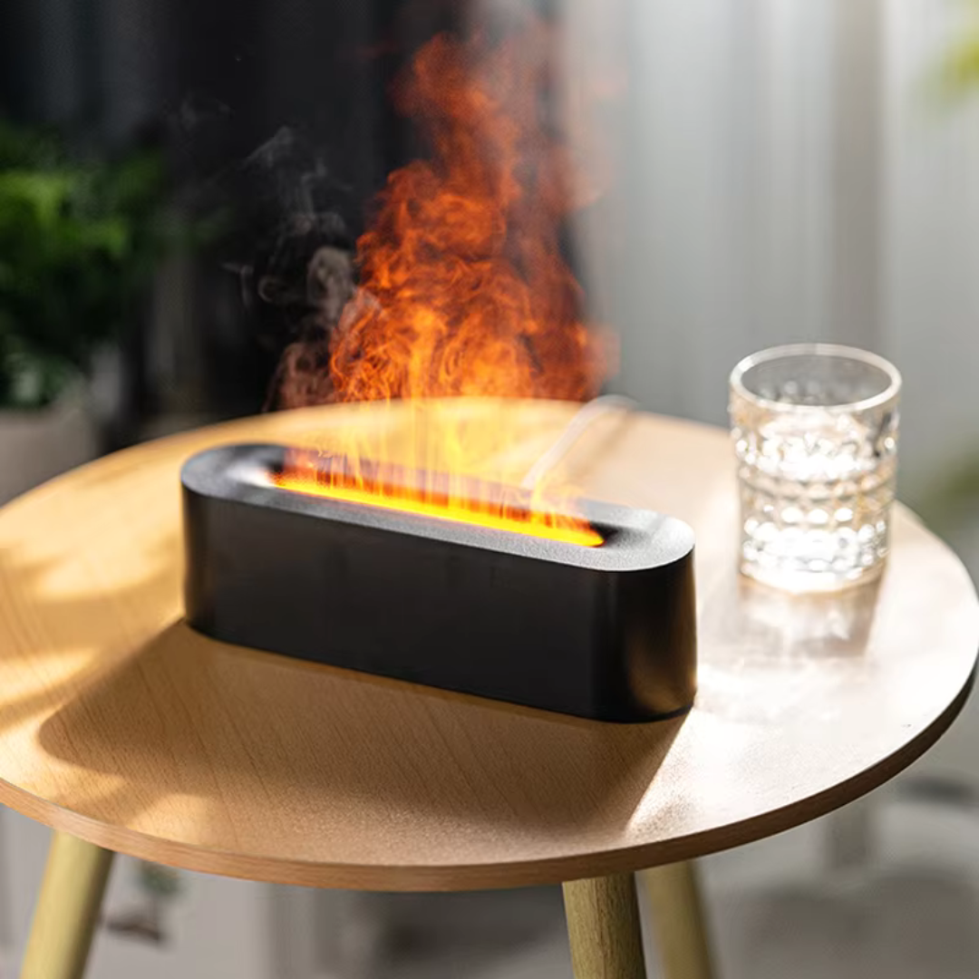 Amtn Club | Foyer LED Effet Flamme avec Diffusion de Parfum Relaxant – AuraFlame