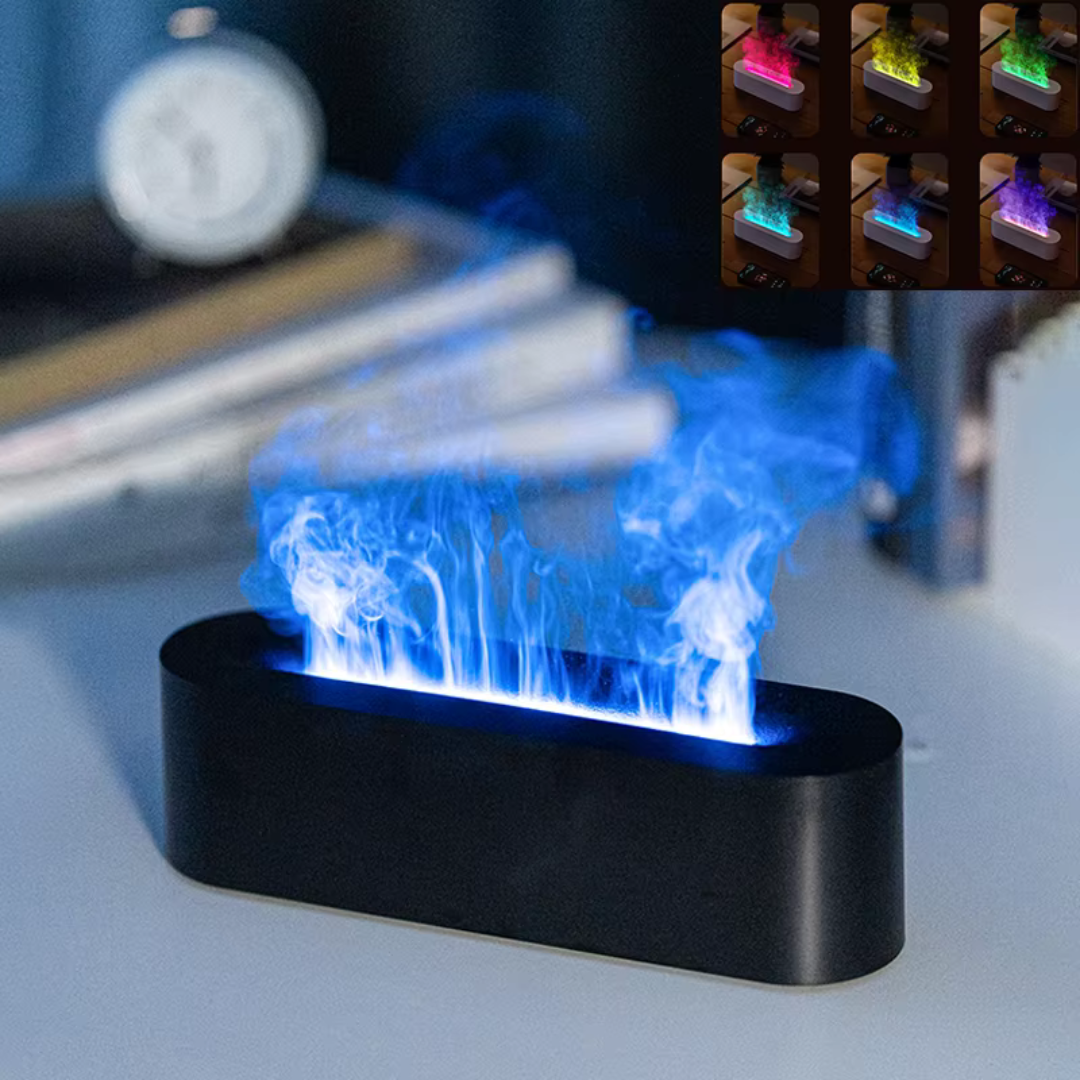 Amtn Club | Foyer LED Effet Flamme avec Diffusion de Parfum Relaxant – AuraFlame