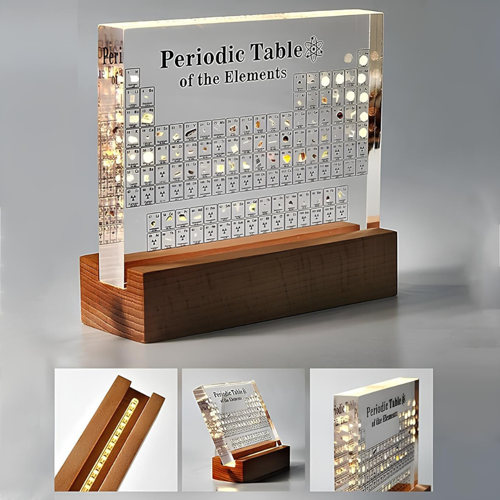 Amtn Club | Tableau Périodique Lumineux avec Éléments Réels – Elementa