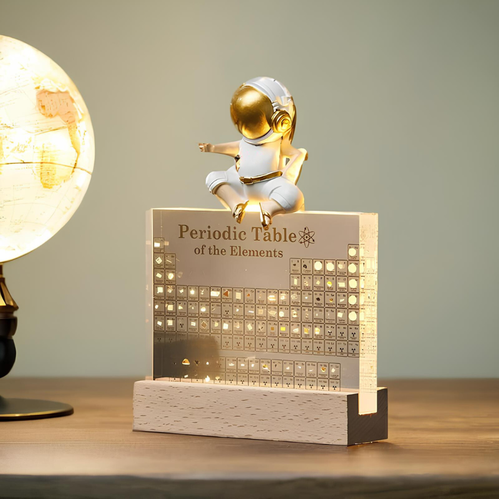 Amtn Club | Tableau périodique lumineux Elementa avec éléments réels – décoration scientifique LED éducative