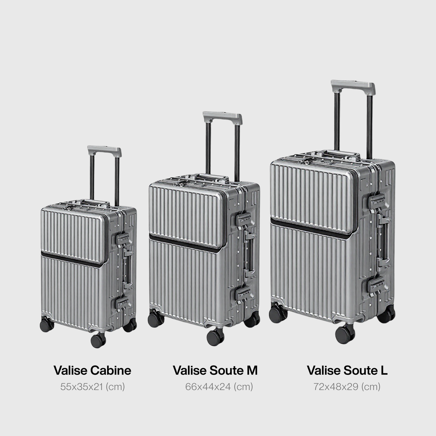 Amtn Club| Valise cabine Hublot Premium 45L | Coque rigide, Fermeture sécurisée TSA, Grande Capacité, Roulettes pivotantes