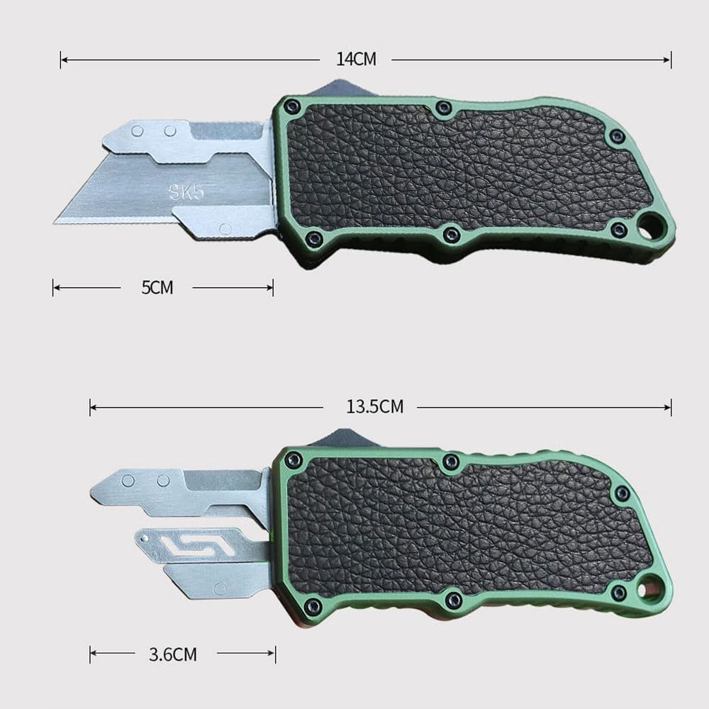 Amtn Club | AeroBlade Couteau Utilitaire de Précision en Aluminium Haute Performance – Cutter Professionnel Robuste et Ergonomique Polyvalent