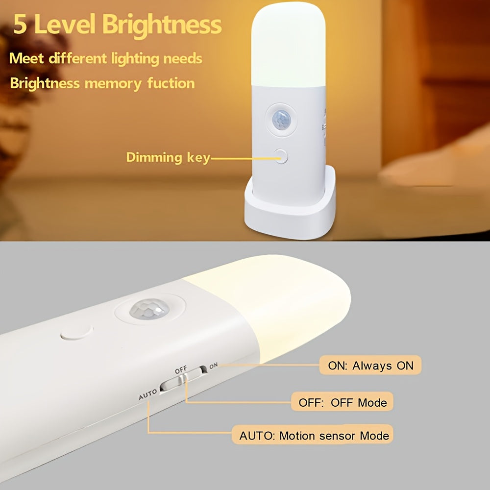 Amtn Club | Lampe de Nuit LED à Capteur de Mouvement Rechargeable USB & Réglable