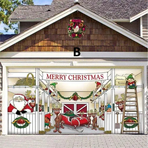 Amtn Club | Magie de Porte de Garage Festive Édition Noël – Décoration Murale et Extérieure Festive pour Ambiance de Fêtes