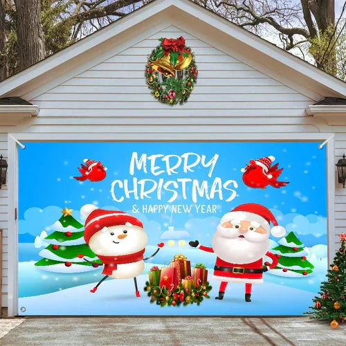 Amtn Club | Magie de Porte de Garage Festive Édition Noël – Décoration Murale et Extérieure Festive pour Ambiance de Fêtes