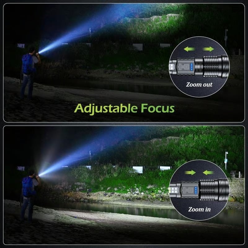 Lampe de poche laser blanche avec éclairage extérieur et lumière de travail latérale COB | Amtn Club