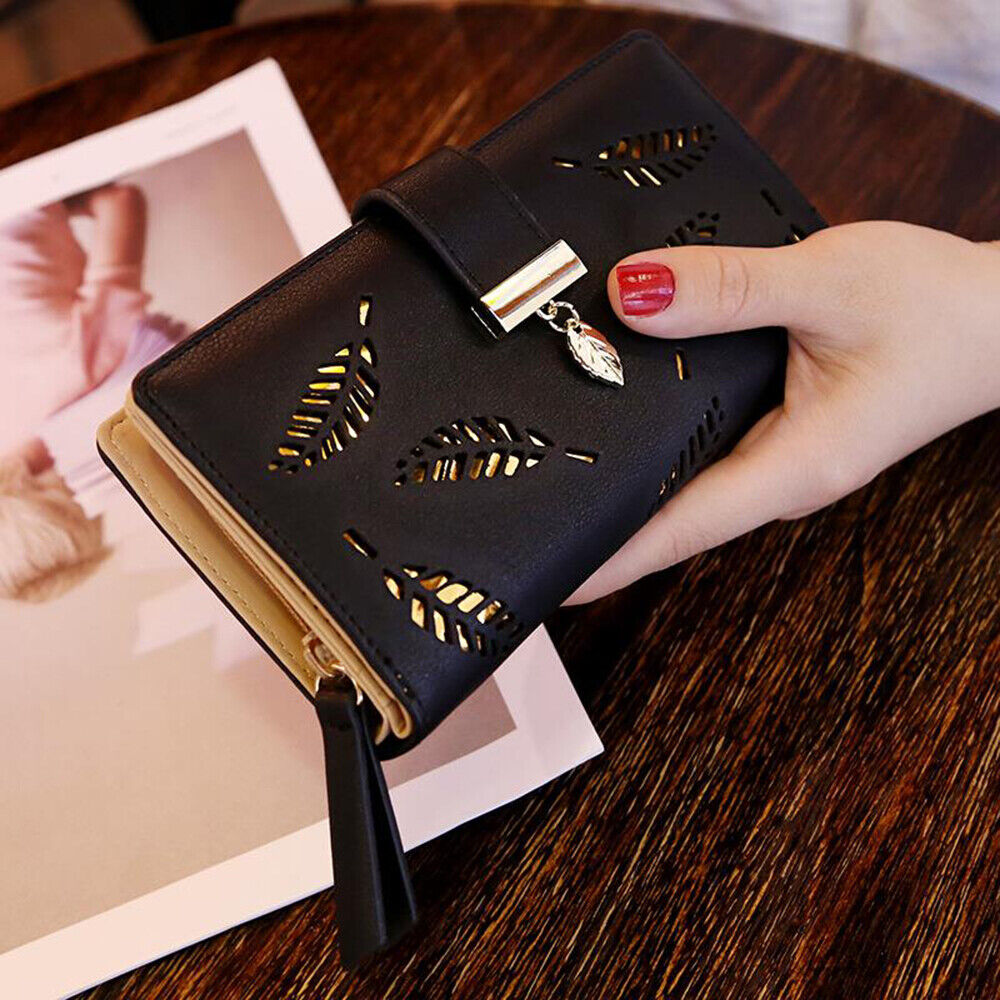 Amtn Club | Portefeuille en cuir à feuilles dorées élégant design raffiné luxe moderne