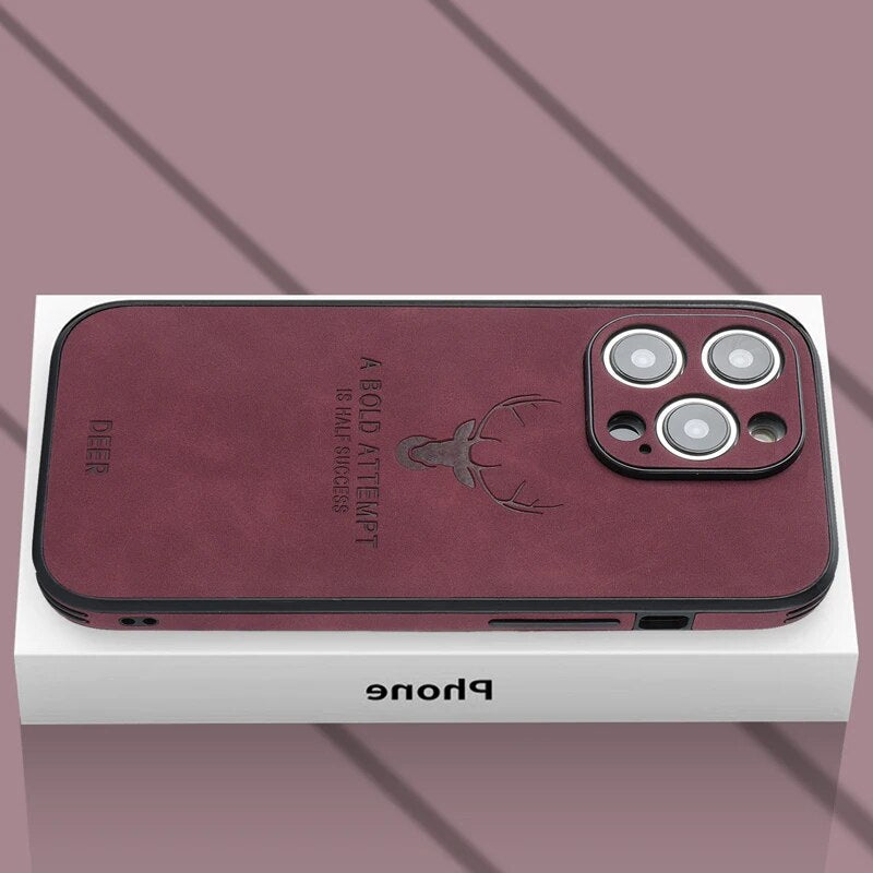 Amtn Club | Coque iPhone Luxe en Cuir de Cerf – Veltro