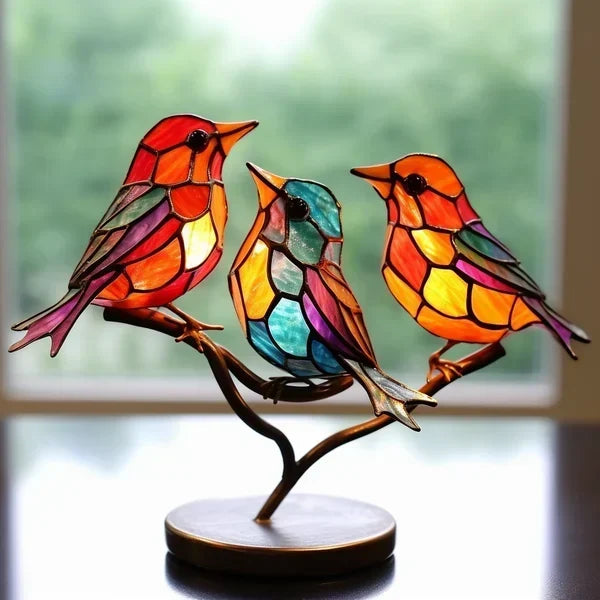 Amtn Club | Figurines d’Oiseaux en Verre Coloré – EleganBird