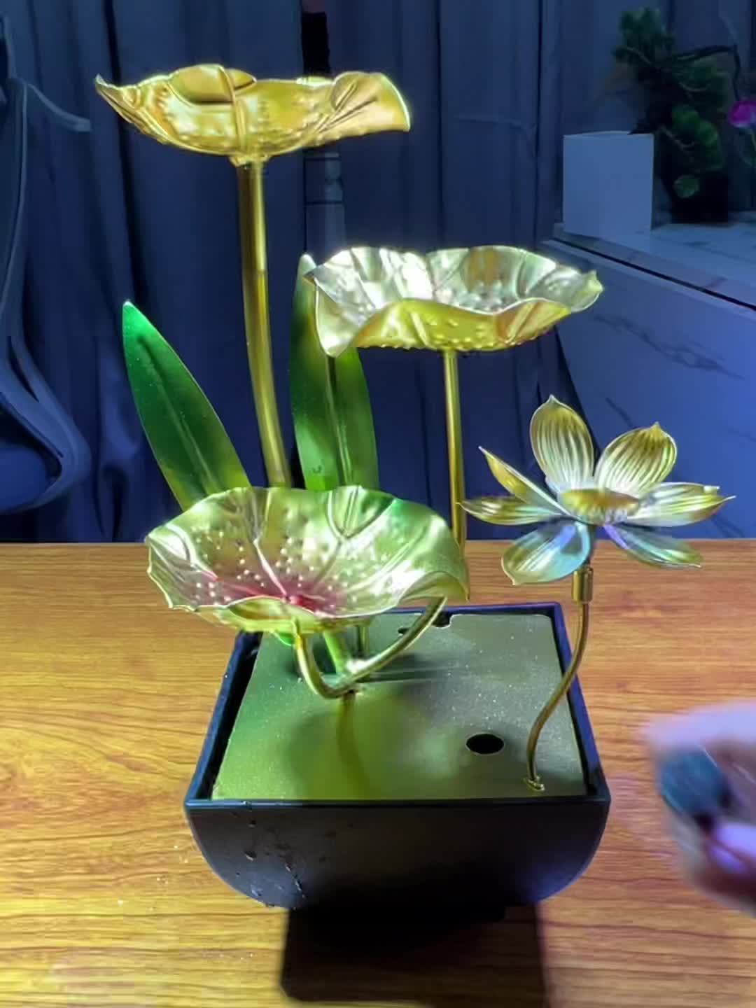 Amtn Club | Fontaine d’Intérieur Lotus Serein – Décoration Apaisante & Ambiance Zen