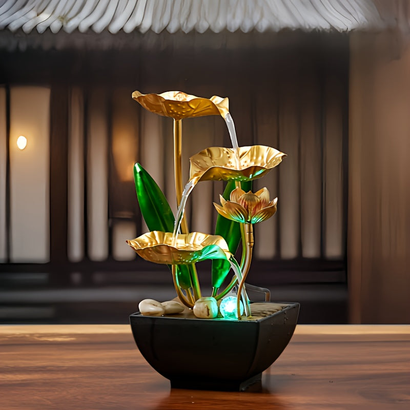 Amtn Club | Fontaine d’Intérieur Lotus Serein – Décoration Apaisante & Ambiance Zen