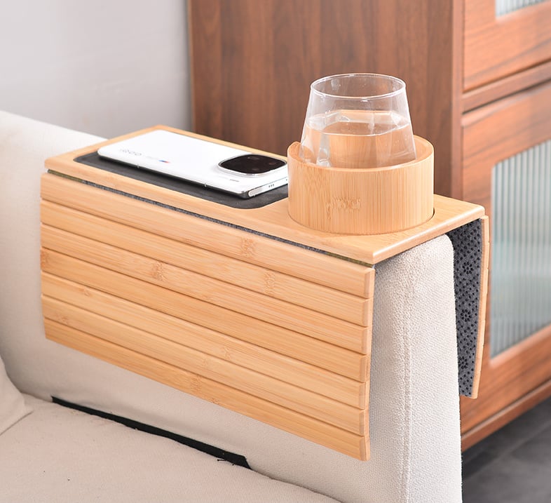 Amtn Club | BambooSip – Porte-Gobelet Canapé Élégant & Support Boisson Universel pour Sofa, Pratique et Design Minimaliste