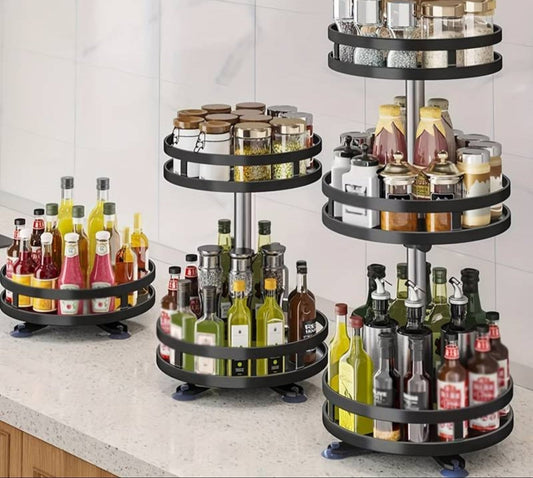 Amtn Club | Étagère de rangement rotative TwistRack 360° – organisation cuisine et maison gain de place moderne