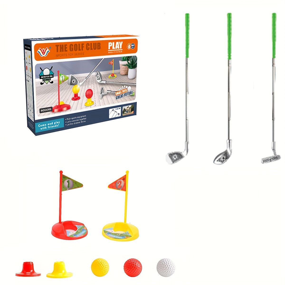Amtn Club | Set de Golf Enfant Réglable avec Cibles d’Entraînement