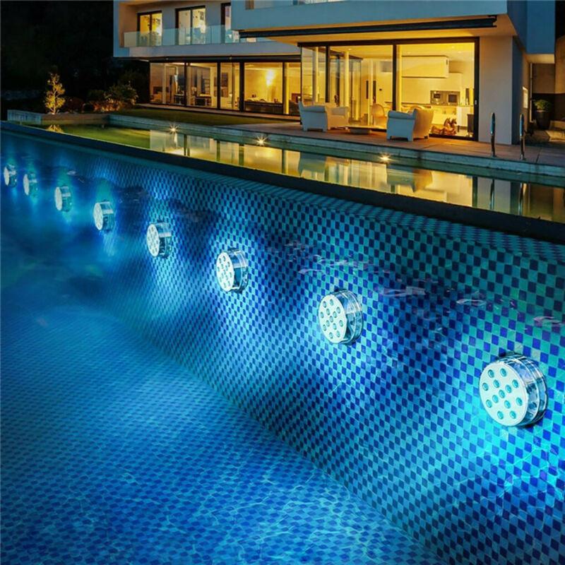 Amtn Club | Lampe LED sous-marine étanche GlowRipple avec télécommande – éclairage aquatique décoratif RGB moderne