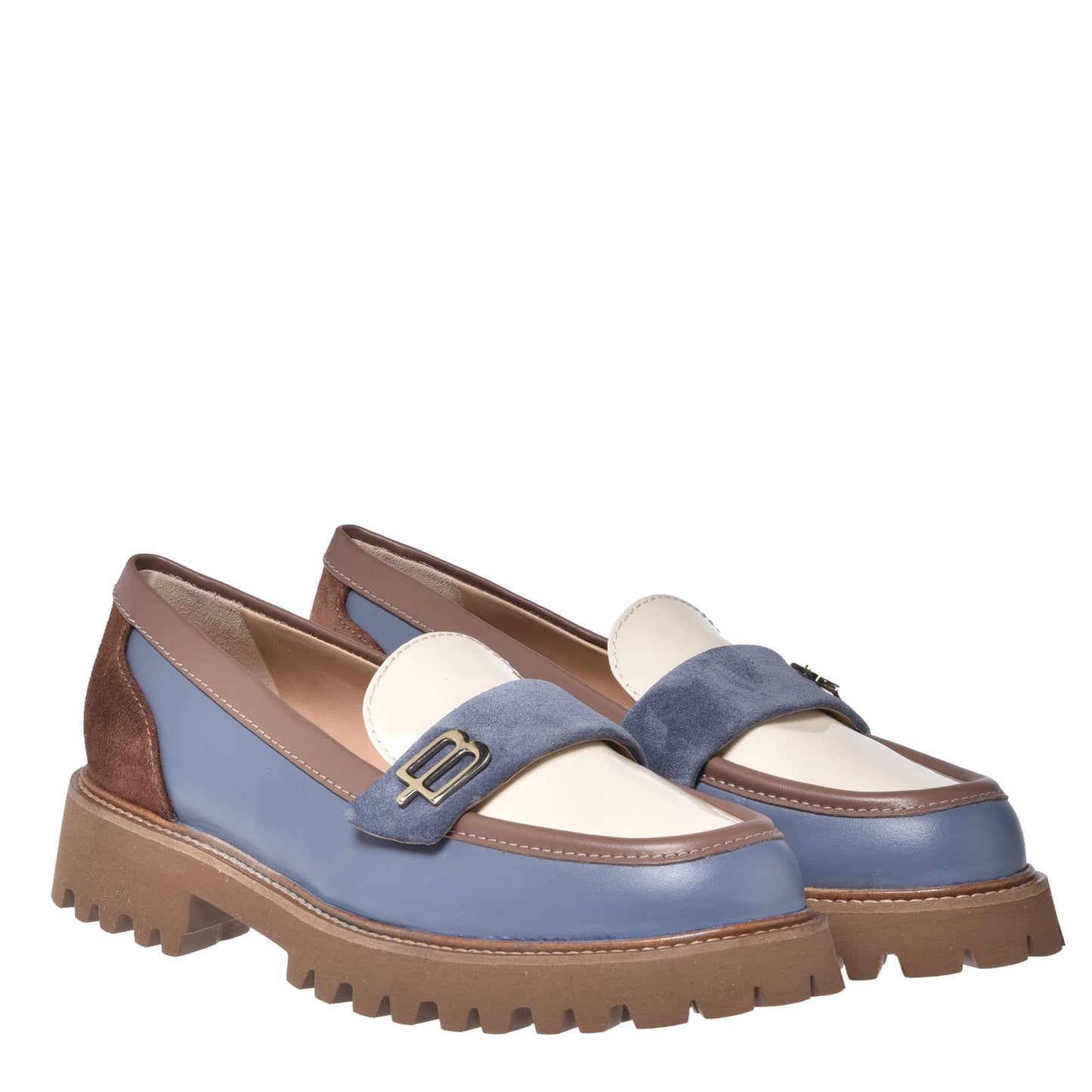 Mocassins Baldinini d'Amtnclub en cuir gris