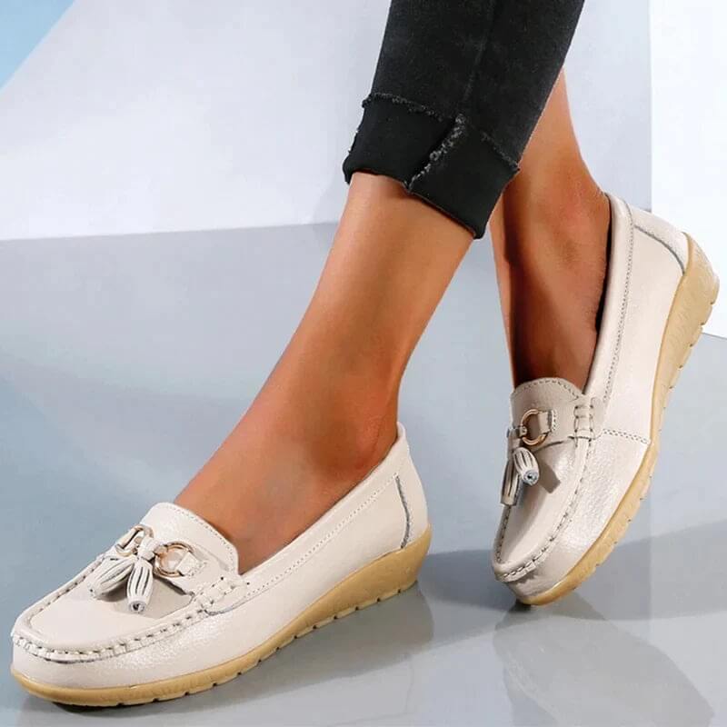 Amtn Club | Loafers orthopédiques en cuir Isabella – mocassins confort femme élégants soutien quotidien