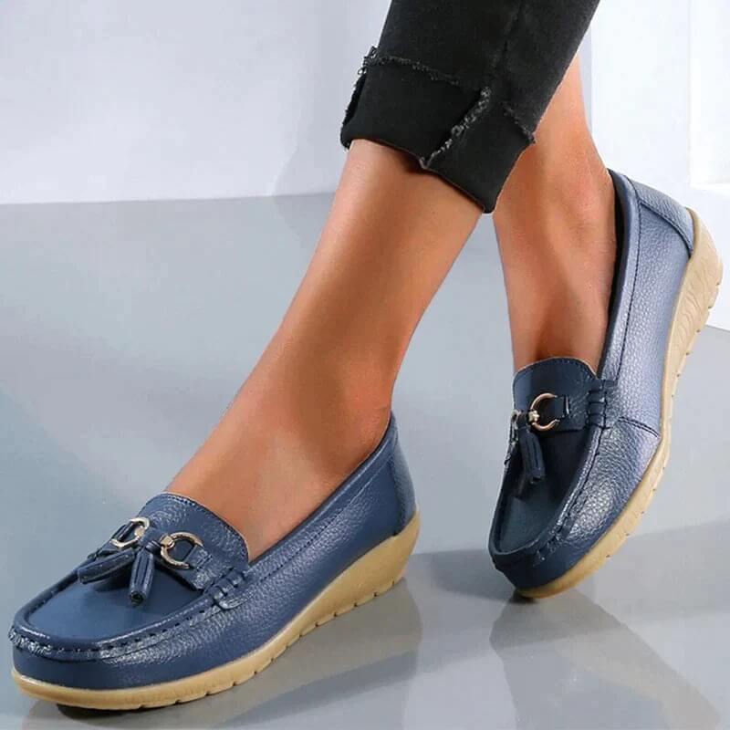 Amtn Club | Loafers orthopédiques en cuir Isabella – mocassins confort femme élégants soutien quotidien