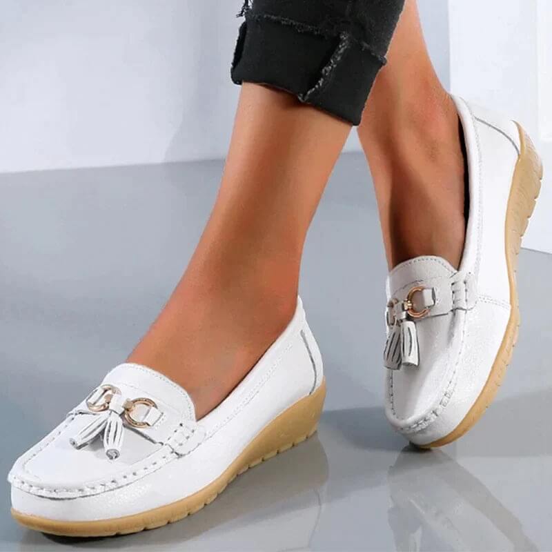 Amtn Club | Loafers orthopédiques en cuir Isabella – mocassins confort femme élégants soutien quotidien