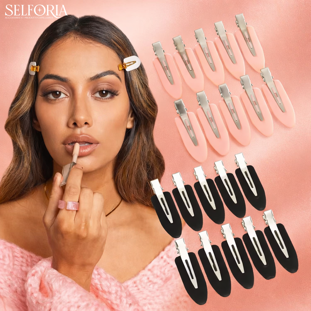 Amtn Club | Lot de Pinces Maquillage & Coiffure – Beauty Clip (10 pièces)