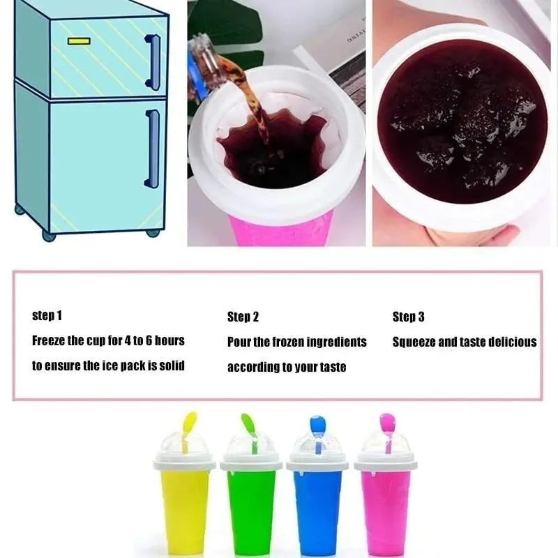 Amtn Club | FrostCup – Tasse Slushy Réutilisable pour Boissons Glacées | Gobelet Rafraîchissant pour Smoothies et Granités Maison