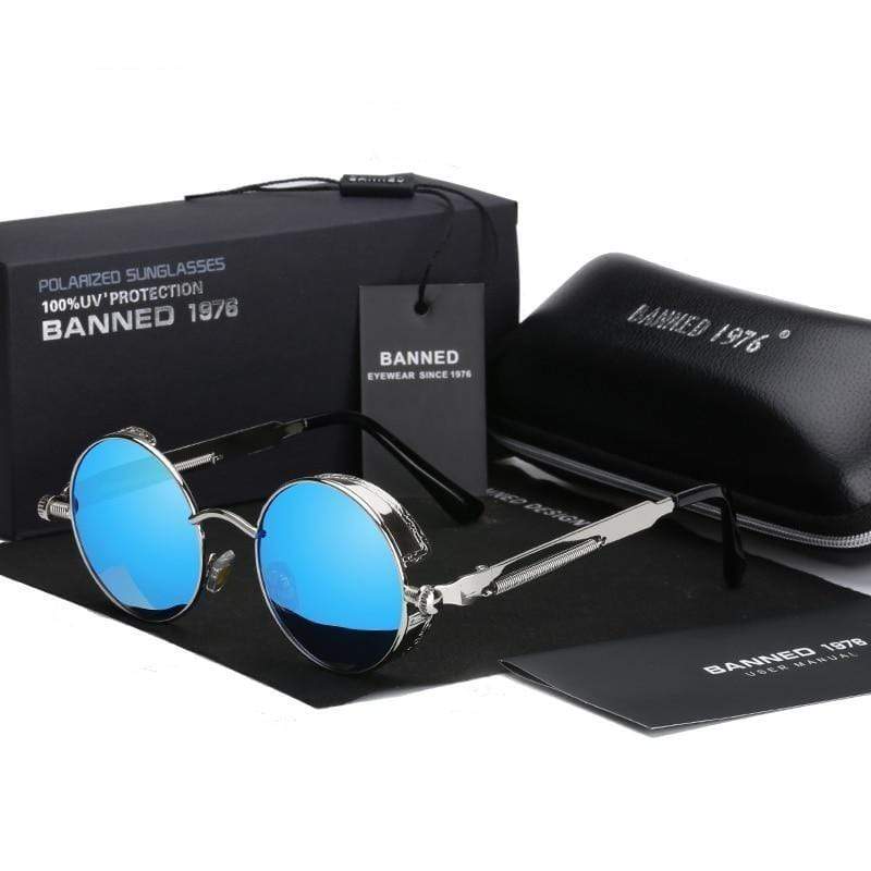 Amtn Club | Lunettes de Soleil Rondes Polarisées Steampunk – Argo