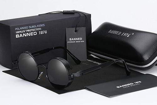 Amtn Club | Lunettes de soleil rétro rondes polarisées Argo – style steampunk élégant et protection polarisée moderne