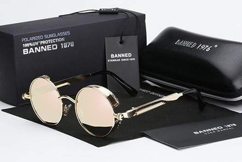 Amtn Club | Lunettes de Soleil Rondes Polarisées Steampunk – Argo