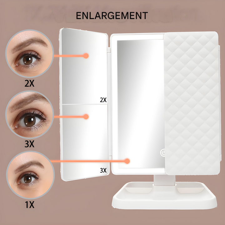 Amtn Club | Miroir de Maquillage LED avec Éclairage Triple – Clara