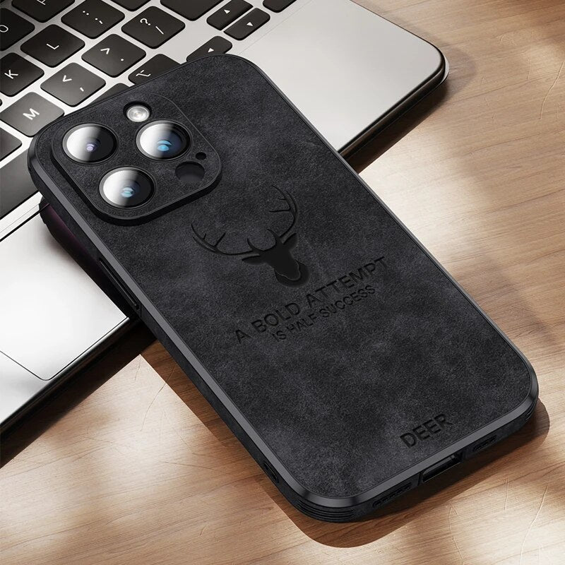 Amtn Club | Coque iPhone Luxe en Cuir de Cerf – Veltro