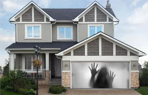 Amtn Club | Décoration de Porte de Garage Halloween – Housse Décorative Festive Effet Hanté pour Garage