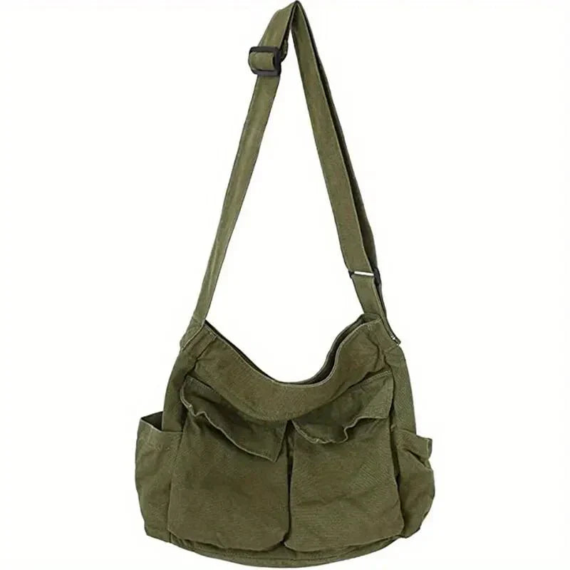 Amtn Club | Sac à bandoulière en toile vintage pour femmes – spacieux et décontracté